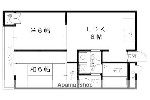 アビタシオン一愛(2DK/2階)の間取り写真