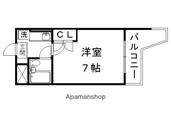 サンハイツ大新(1K/3階)の間取り写真