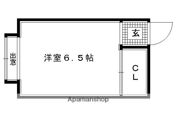 歓山荘(ワンルーム/2階)の間取り写真