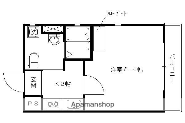 ドーリアNEXT西院(1K/2階)の間取り写真