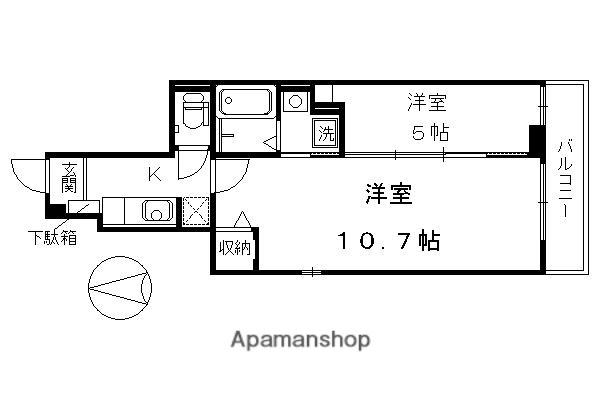 ブライド・メゾン・さくらⅠ・Ⅱ(2K/1階)の間取り写真