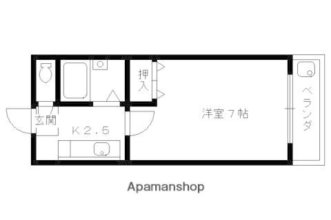 シェモア衣笠(1K/3階)の間取り写真