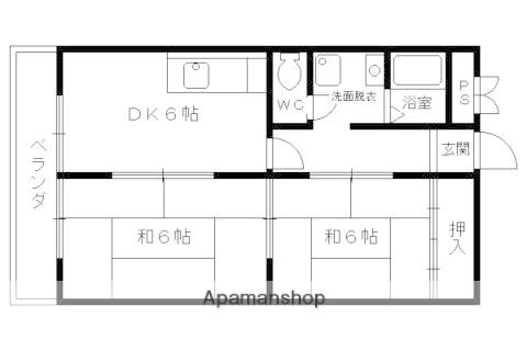 ニュー太田(2DK/2階)の間取り写真