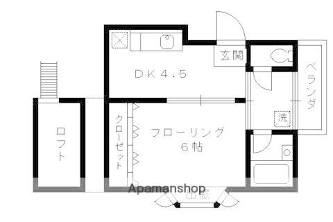 コーポ 未麗 妙心寺(1DK/2階)の間取り写真