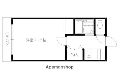 木全マンション(1K/3階)の間取り写真