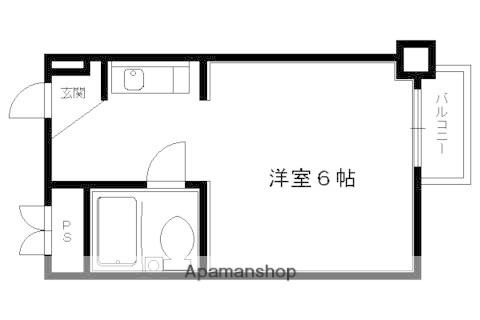 コーポタクミ(1K/6階)の間取り写真