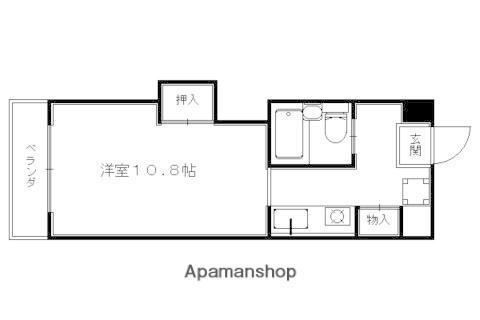 上賀茂葵之森町マンション(1K/3階)の間取り写真