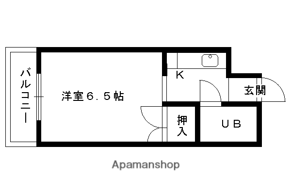 シャトレジューヌ(1K/2階)の間取り写真