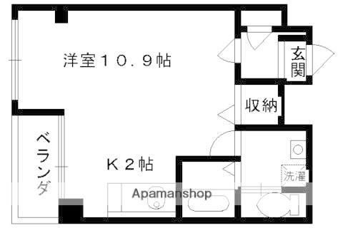 スターウィン烏丸七条(1K/3階)の間取り写真