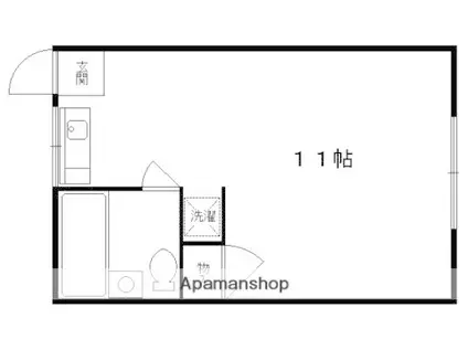 シャトレ等持院(ワンルーム/1階)の間取り写真