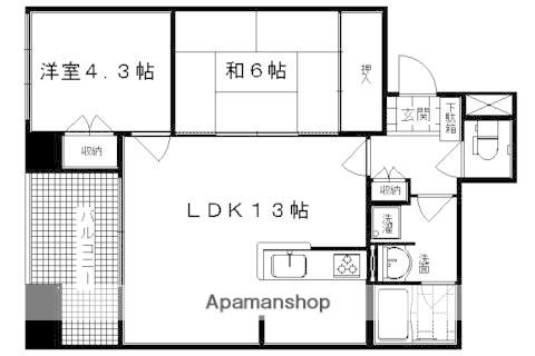 パインフィールド西院(2LDK/8階)の間取り写真