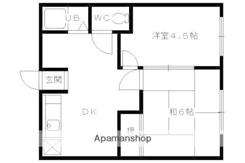 野々宮幸ハイツ(2DK/2階)の間取り写真
