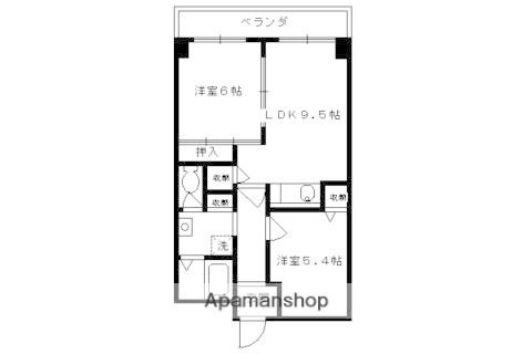 第2洛西ハイツ(2DK/6階)の間取り写真