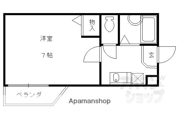 ティラルセ(1K/1階)の間取り写真