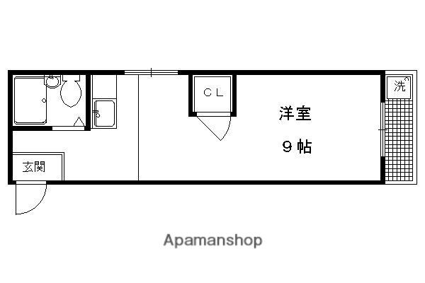レスポアール大西(ワンルーム/2階)の間取り写真