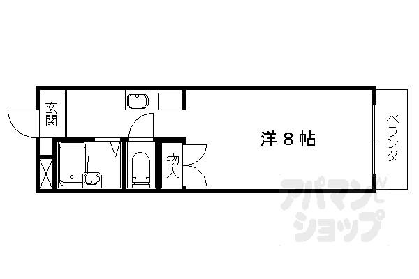 ルネハイツ芝生(1K/3階)の間取り写真