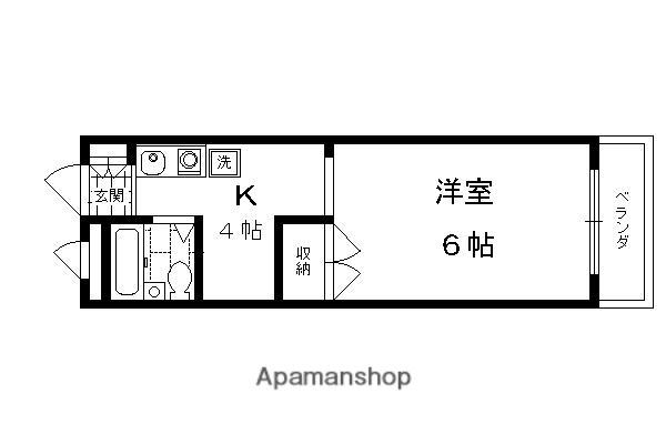 マンションELLA490(1K/3階)の間取り写真