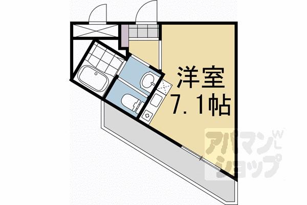 シティハウス丹波橋(ワンルーム/3階)の間取り写真