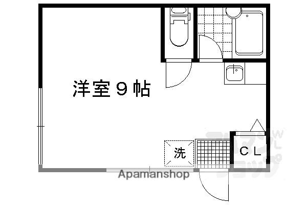 プロムナードハウス(ワンルーム/1階)の間取り写真