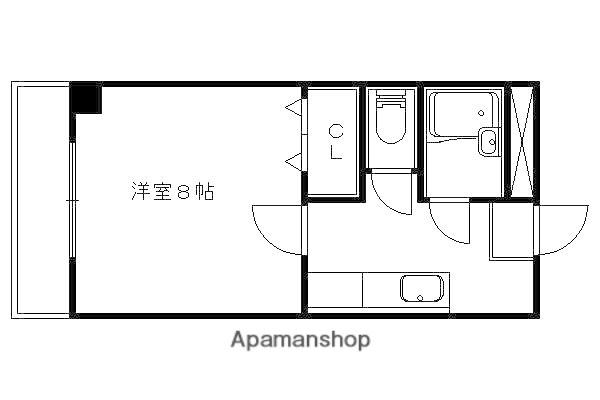クレイドル(1K/2階)の間取り写真