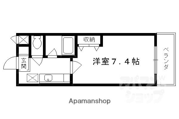 南区八条町マンション(1K/3階)の間取り写真