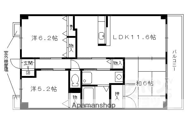 ワンネス21(3LDK/5階)の間取り写真