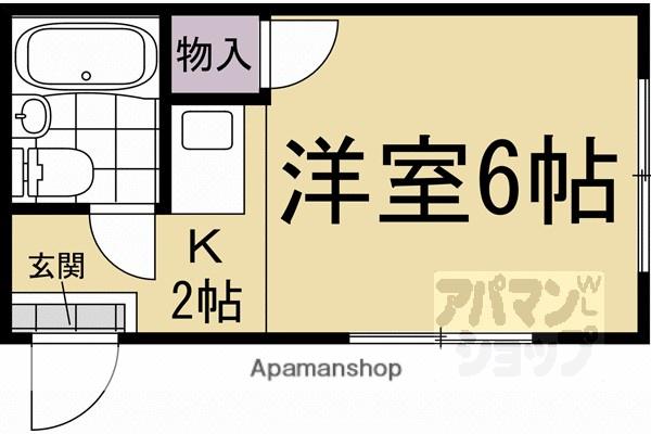 新神楽荘(1K/2階)の間取り写真
