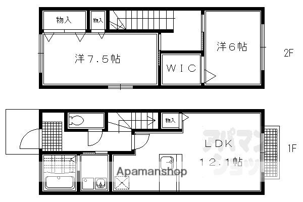ディアコート洛北(2LDK/1階)の間取り写真