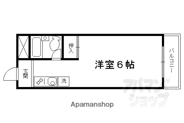 山本マンション(1K/2階)の間取り写真