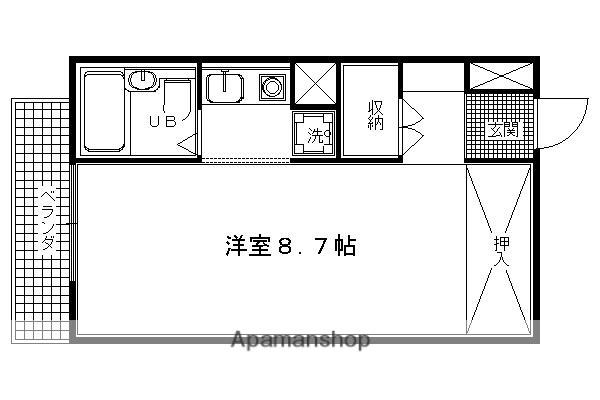 グレーシー西ノ京(1K/2階)の間取り写真