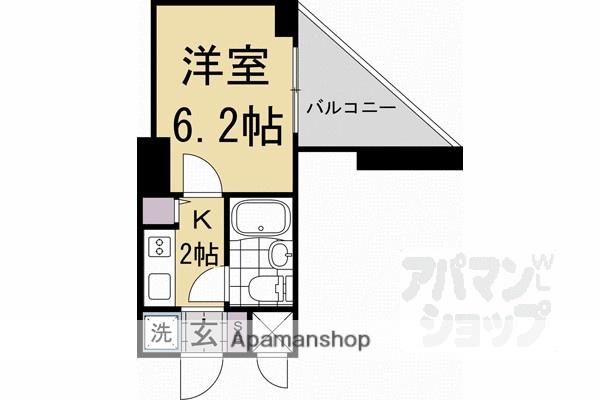 デ・リード桃山南(1K/5階)の間取り写真