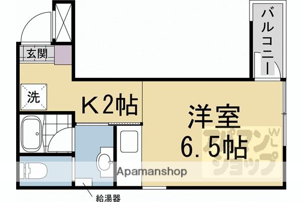 キョートスィンバル(1K/4階)の間取り写真