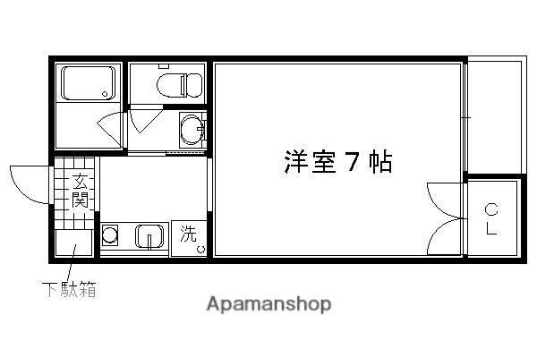 ヴァン四条大宮(1K/9階)の間取り写真