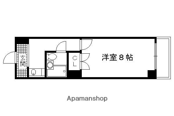 セジュール大手筋(1K/6階)の間取り写真