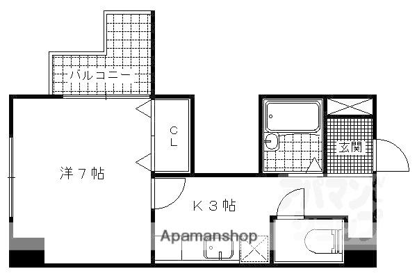 山科アーバンコテージ(1K/2階)の間取り写真
