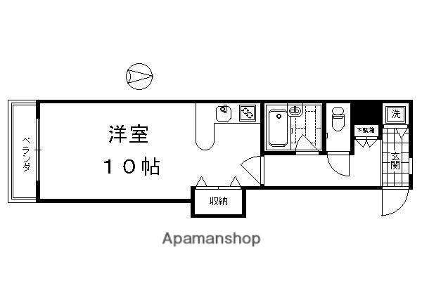 ロイヤルビーブル(ワンルーム/2階)の間取り写真