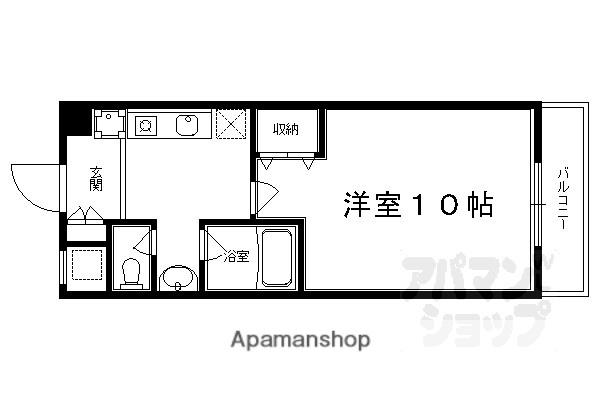 エステムコート心斎橋アルテール(1K/7階)の間取り写真