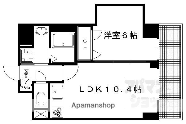 都壱番館 三条堀川(1LDK/5階)の間取り写真