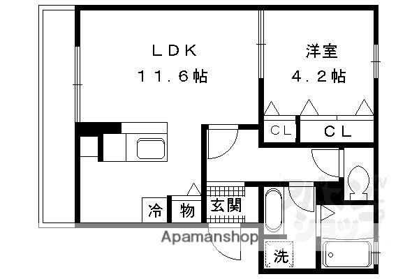 メゾン・プレミール(1LDK/1階)の間取り写真