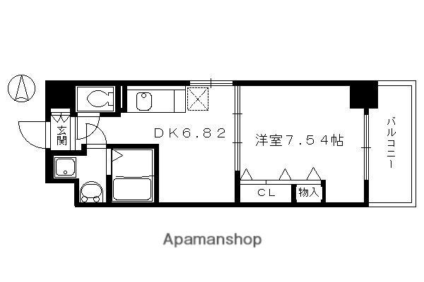 プラネシア星の子京都駅前西(1DK/3階)の間取り写真