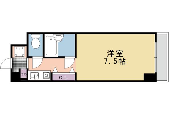 SUNYOU(1K/2階)の間取り写真