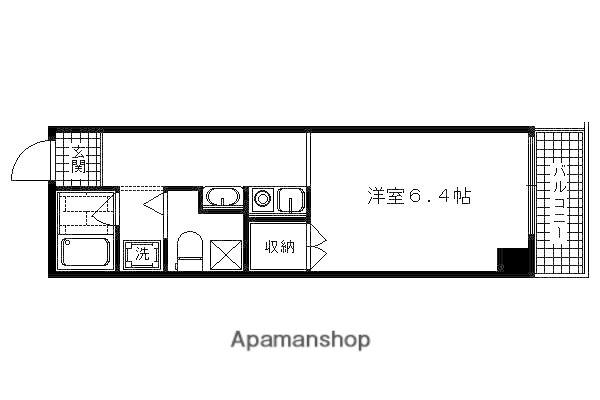 総司館八木(1K/6階)の間取り写真