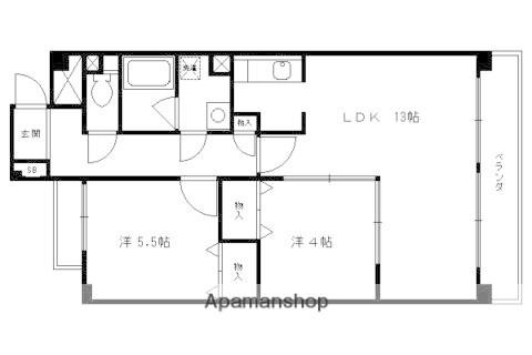 アローム山科I(2LDK/1階)の間取り写真
