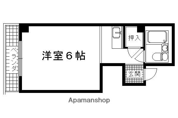 高倉ハイツ(1K/4階)の間取り写真