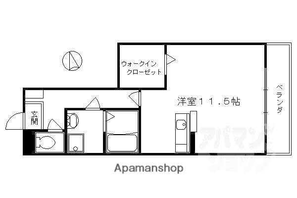 グリーンフィールドⅠ番館(ワンルーム/3階)の間取り写真