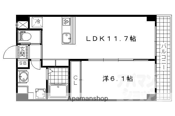 REGULUS(1LDK/2階)の間取り写真