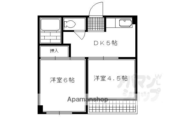 つづきマンション(2DK/3階)の間取り写真