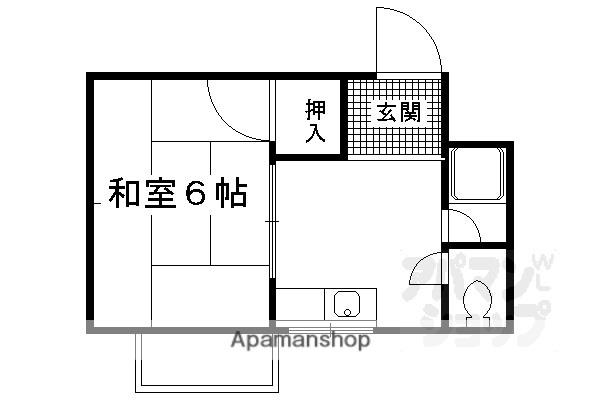 マンション皆栄(1K/2階)の間取り写真