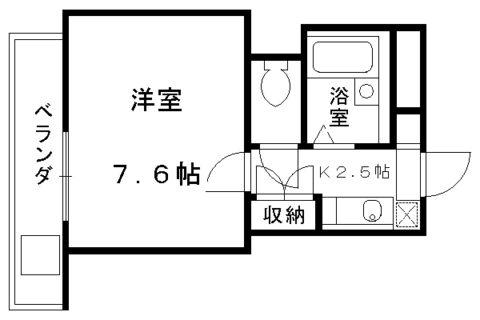 WINDY(1K/1階)の間取り写真