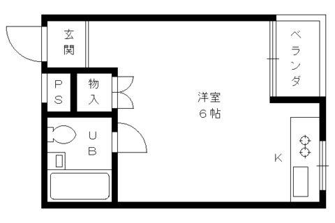 桃山サニーハイツ(ワンルーム/3階)の間取り写真